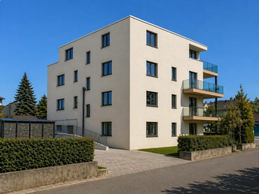 NEUBAUWOHNUNGEN IN GERLAFINGEN - MODERN, ZENTRAL UND HOCHWERTIG - Visualisierung- Rückseite