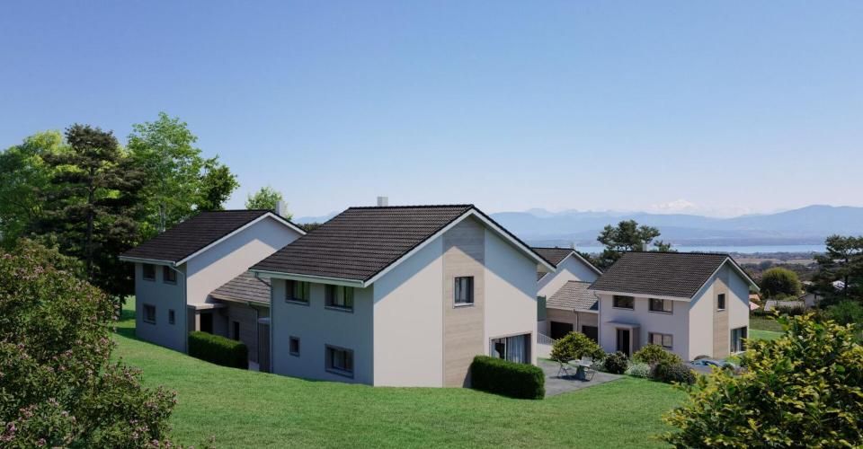 4 villas contemporaines avec vue panoramique sur le lac et les Alpes - Maison jumelée 5.5 pièces - image - 6