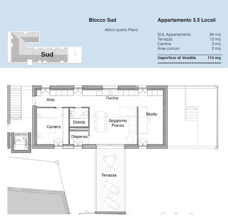 GIUBIASCO – ATTICO 3.5 LOC IN RESIDENZA PRON - Bild 4