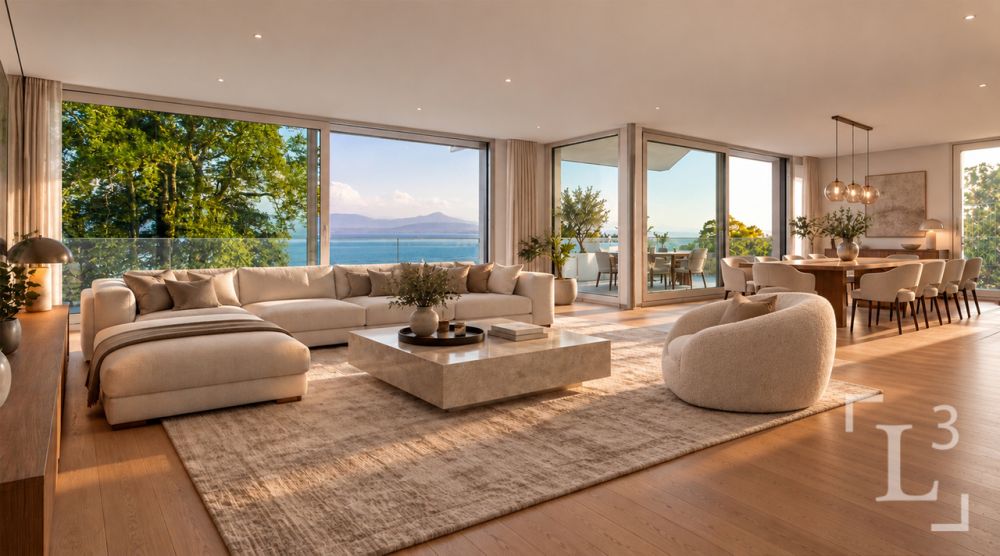 Rare! Villa neuve avec vue spectaculaire sur le lac - Séjour avec vue sur le lac et les Alpes (Rez supérieur)