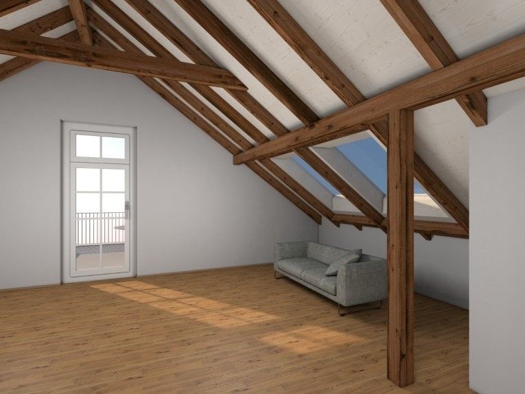 Erstvermietung! 4.5-Zimmer-Dachwohnung mit Galerie im Zentrum Olten - Visualisierung_Wohn- und Esszimmer