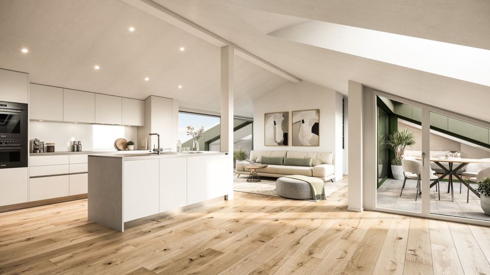 Wohnen im Dorfkern - "Bänkliwiese" Oberrohrdorf - Innenvisualisierung Dachgeschoss