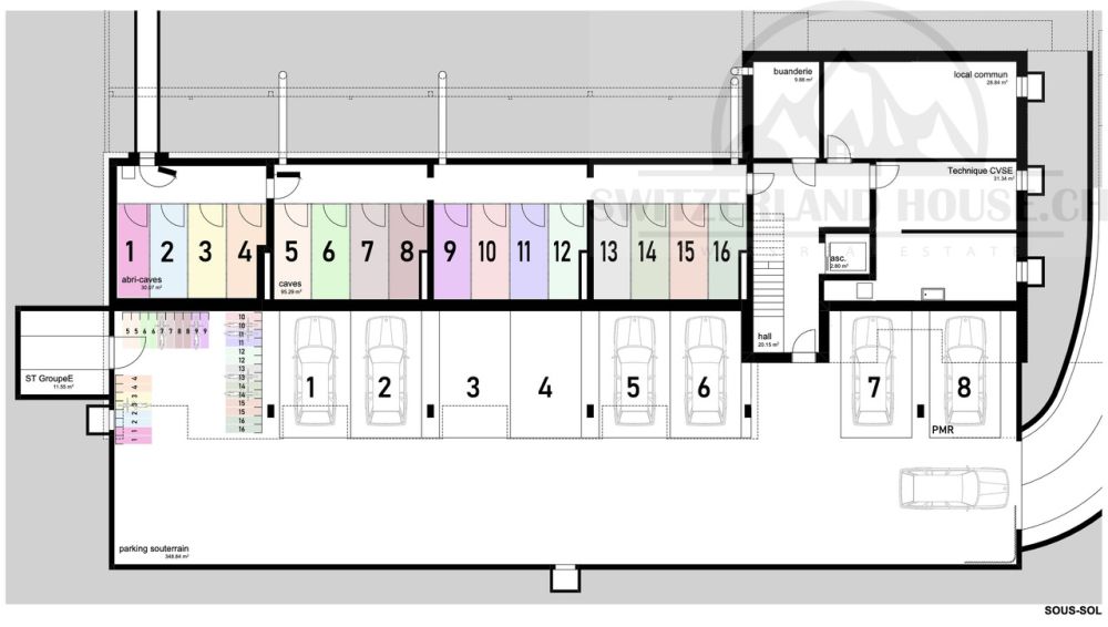 Magnifiques 4.5 pcs proche Sarine en basse ville de Fribourg - Sous-Sol