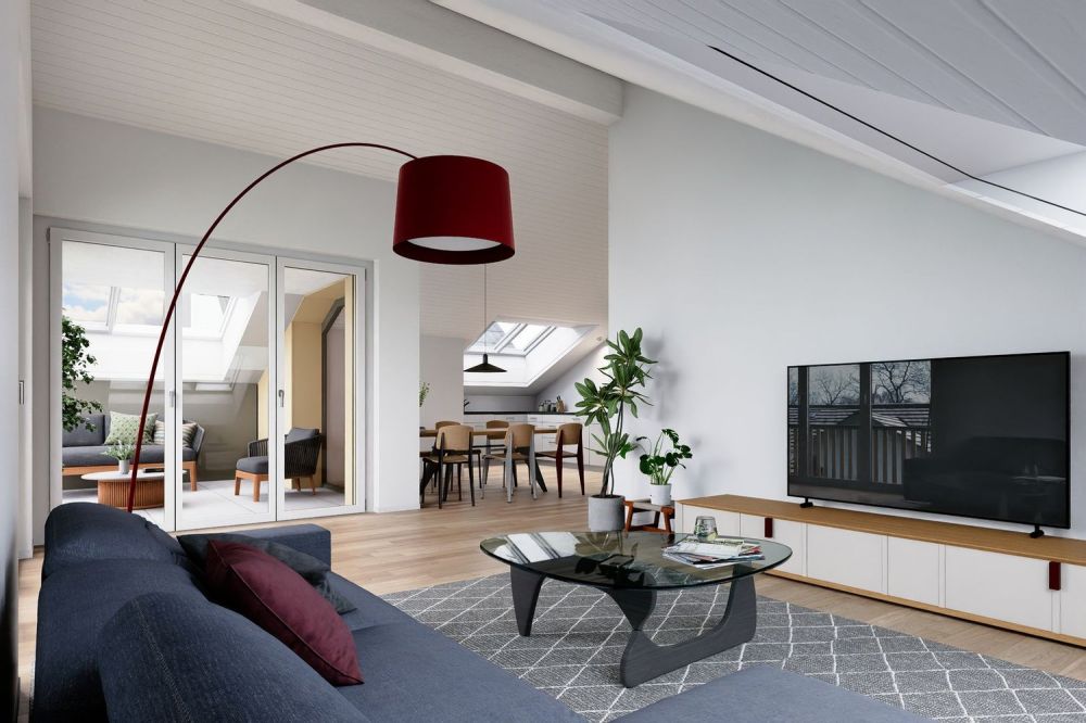 Dachwohnung mit Bergkulisse: 2.5 Zimmer, erweiterbar auf 3.5 Zimmer -  Bild 1