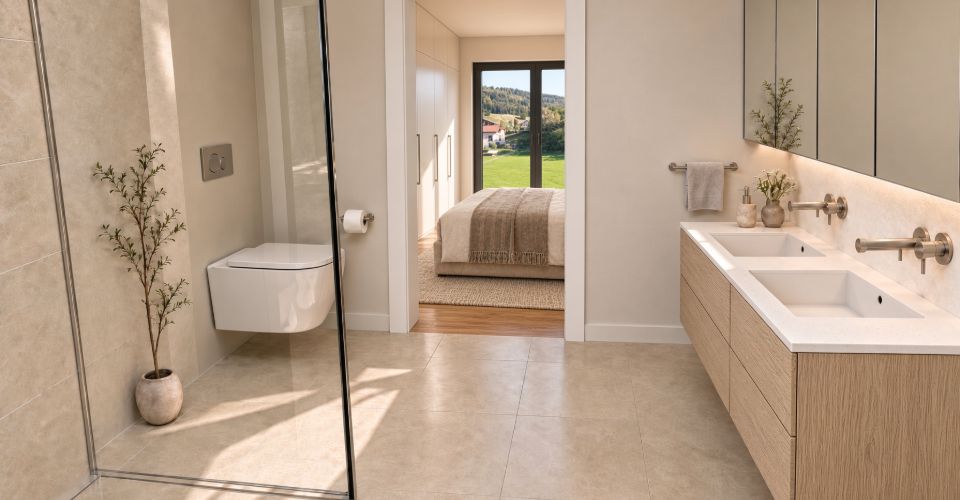 Duplex moderne de 5,5 pièces à Semsales – Nouvelle construction avec balcon et vue verdoyante - Duplex 4.5 pièces - image - 8