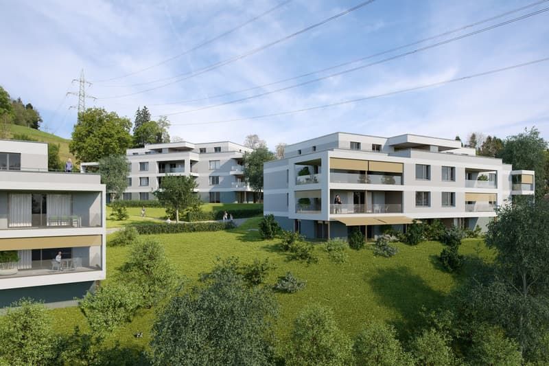 4.5-Zim.-Attika-Wohnung mit grosser Dachterrasse(ZA7) und verfügt  über eine Wohnfläche von 101 m2 - Bild 1