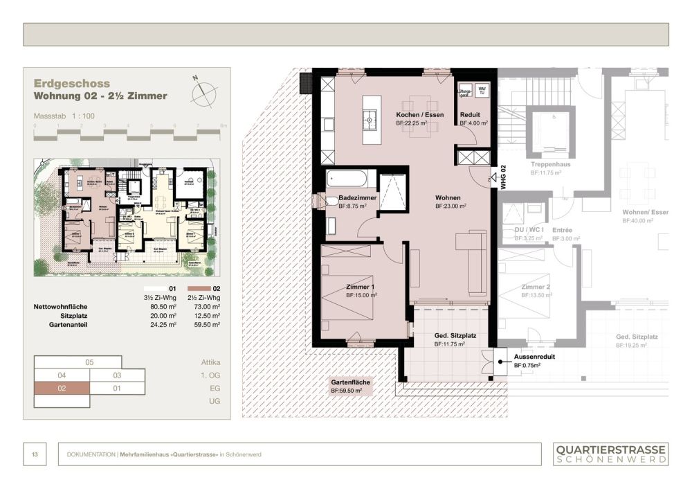 Neubau: Moderne 2.5 Zimmer-Wohnung im Erdgeschoss mit Gartenanteil -  Bild 4