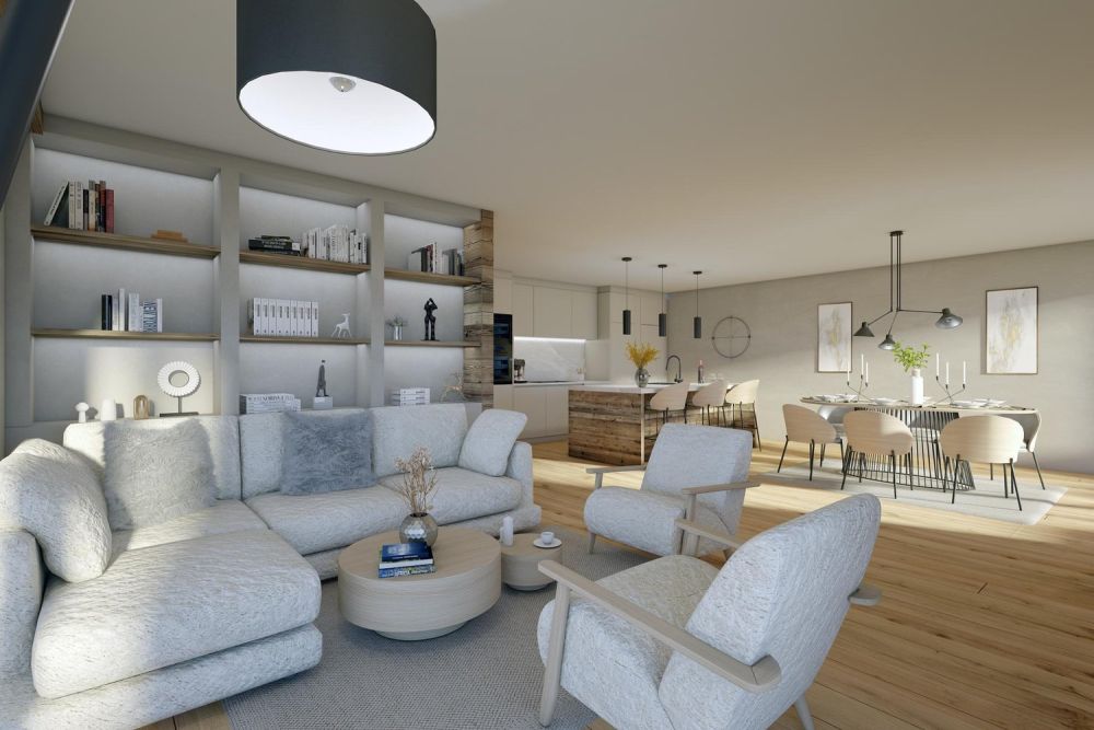 Crans-Montana, 4,5 Zimmer von hoher Qualität im Erdgeschoss mit Garten und Blick -  Bild 2