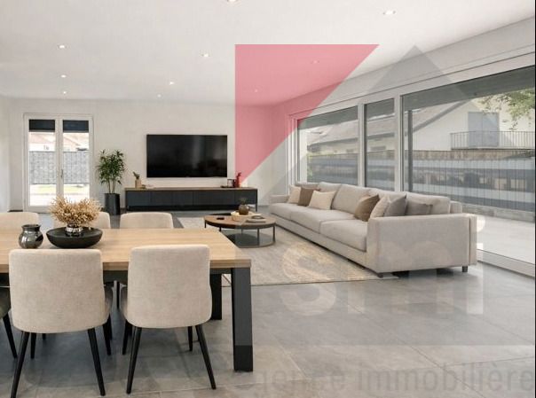 RARE : villa individuelle dans le quartier de Jéricho, à Bulle - Projection 3D séjour