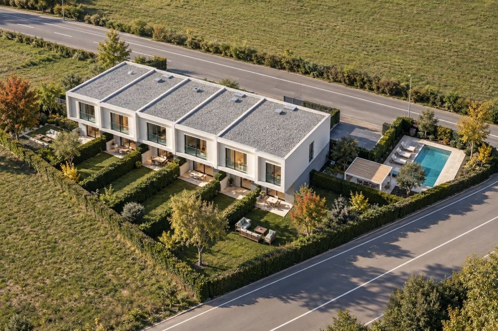 Nuova casa contigua 4,5 con giardino privato, terrazzo e piscina -  Bild 8