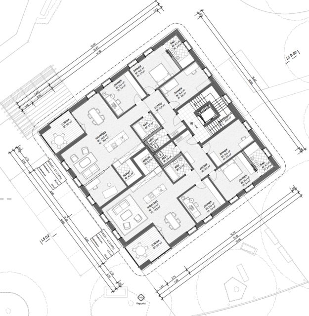 schöne Neubauwohnungen im Zentrum Münchwilen - Grundriss 3. OG