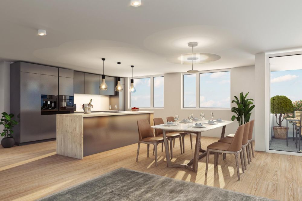 Moderne Attika / 5.5-Zimmer-Neubau-Wohnung mit Minergie-Standard in Steg VS -  Bild 1