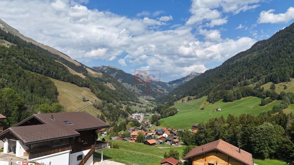 A 10min de Charmey - Deux 4.5 pcs neufs au charme alpin - Vue depuis emplacement de la construction
