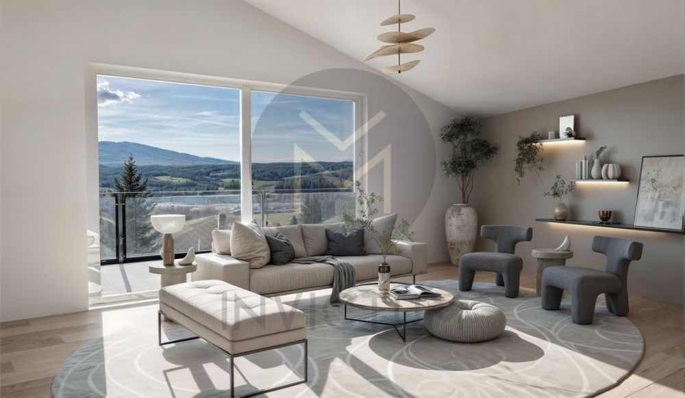 PRÄCHTIGES NEUES APARTMENT MIT SEEBLICK UND BERGSICHT IN BOTTERENS - Un séjour lumineux et spacieux