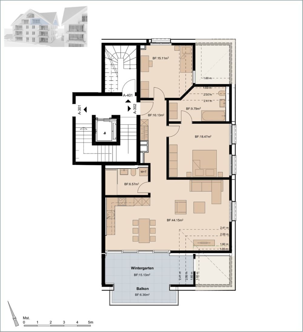 3.5 Zimmerwohnung mit Dachwohnung Feeling! -  Bild 5