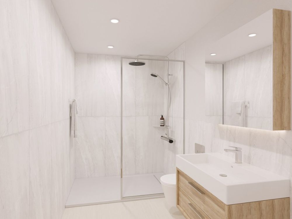 Ideal für Wohnen und Arbeiten! - Badezimmer im eleganten Design