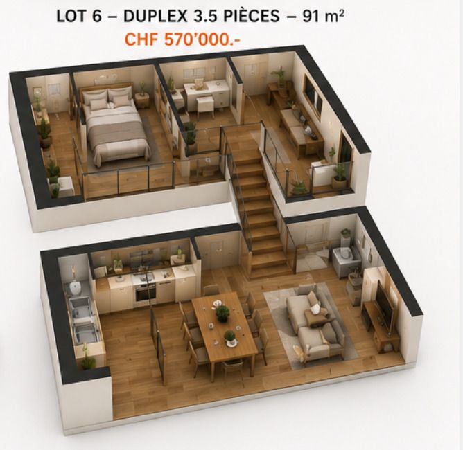 Projet immobilier d'exception au coeur de Cheiry / 6 appartements PPE -  Bild 7