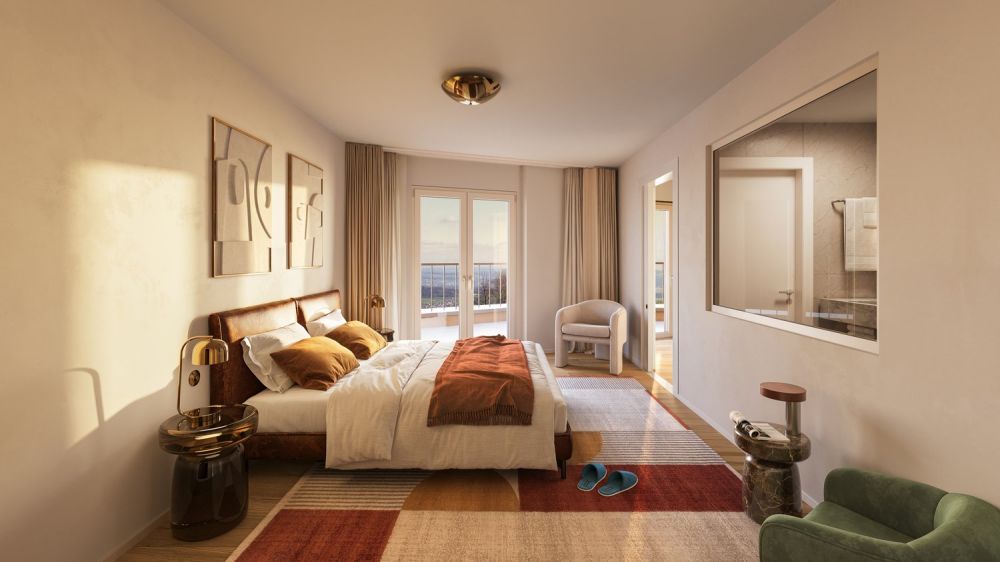 Helle 2.5-Zimmer-Wohnung mit Südterrasse in Prêles - Bild 1