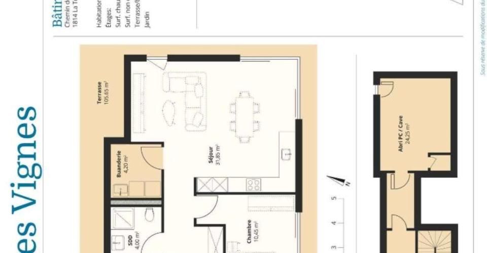 Résidence Les VignesAttique d'exception avec vue imprenable et terrasse - Attique 4.5 pièces - image - 8