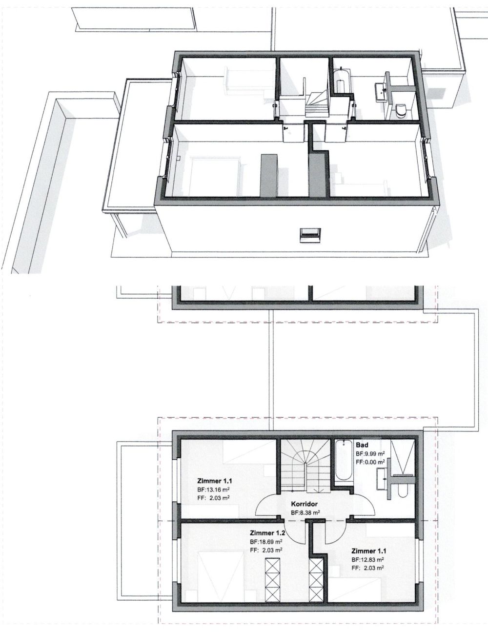 Attraktiv für die Familie! Sonnig ruhig zentral. Kindergarten, Bus, in der Nähe. Schule 3-4 Min. - Bild 13