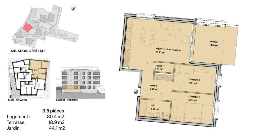 Appartement de 3.5 pièces en rez-de-jardin - Appartement 3.5 pièces - image - 6