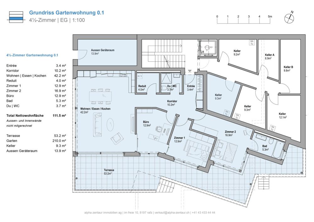 4.5 Zimmerwohnung 0.1 | Residenz Zentaur, Aarau - Bild 5