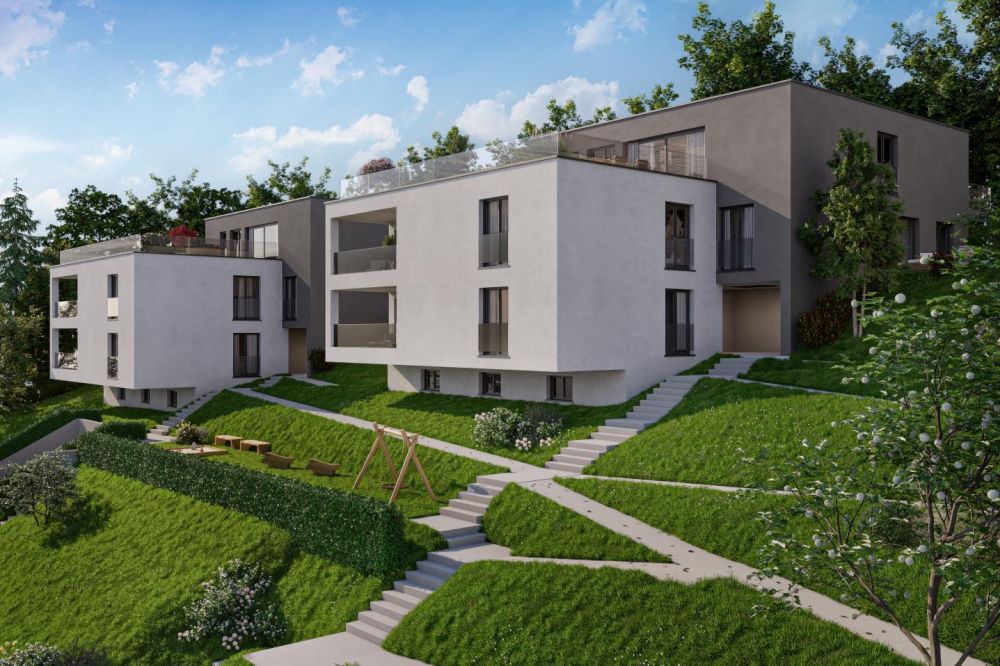 Neubauprojekt "Drei Halden" - 4.5-Zi. Etagenwohnung im EG - Aussenansicht
