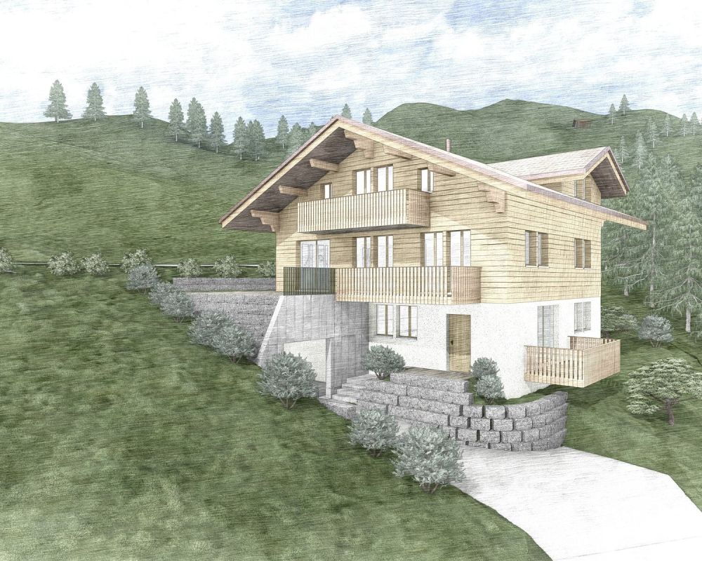 Baubewilligtes Chalet-Neubauprojekt in Zweisimmen – Wohnen mit alpinem Charme und Weitblick -  Bild 3