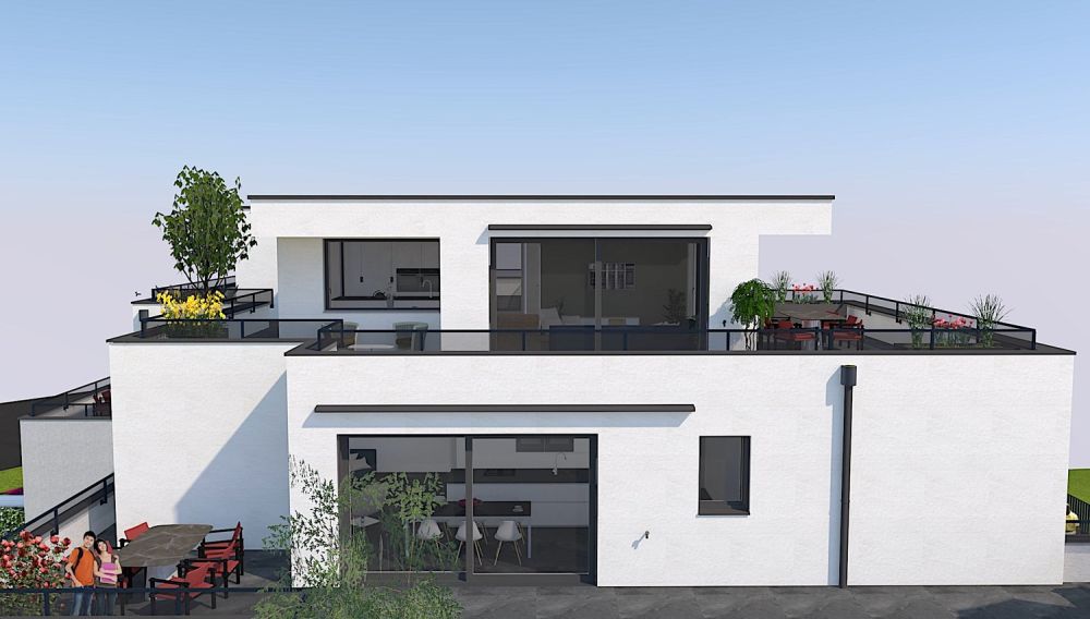 3.5 Zimmer Attika-Wohnung mit 140m2 Terrasse -  Bild 1