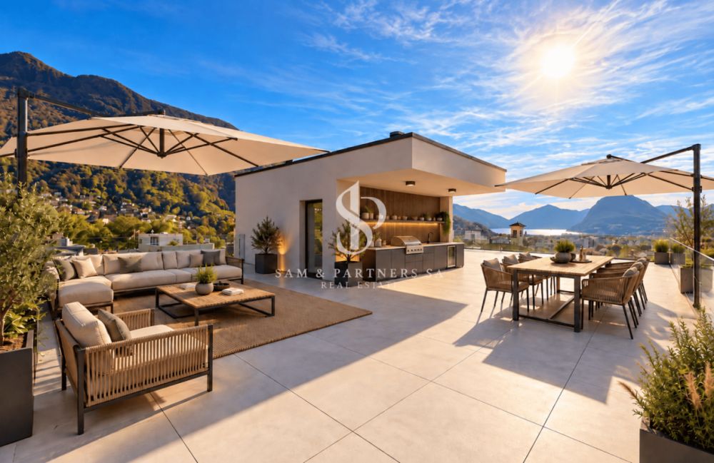 Attico con Rooftop e vista lago -  Bild 1