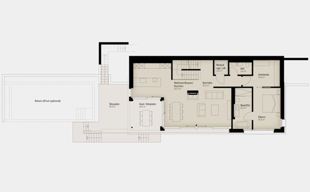 323 m² | Luxuriöses 6.5-Zimmer-Einfamilienhaus mit Pool -  Bild 13