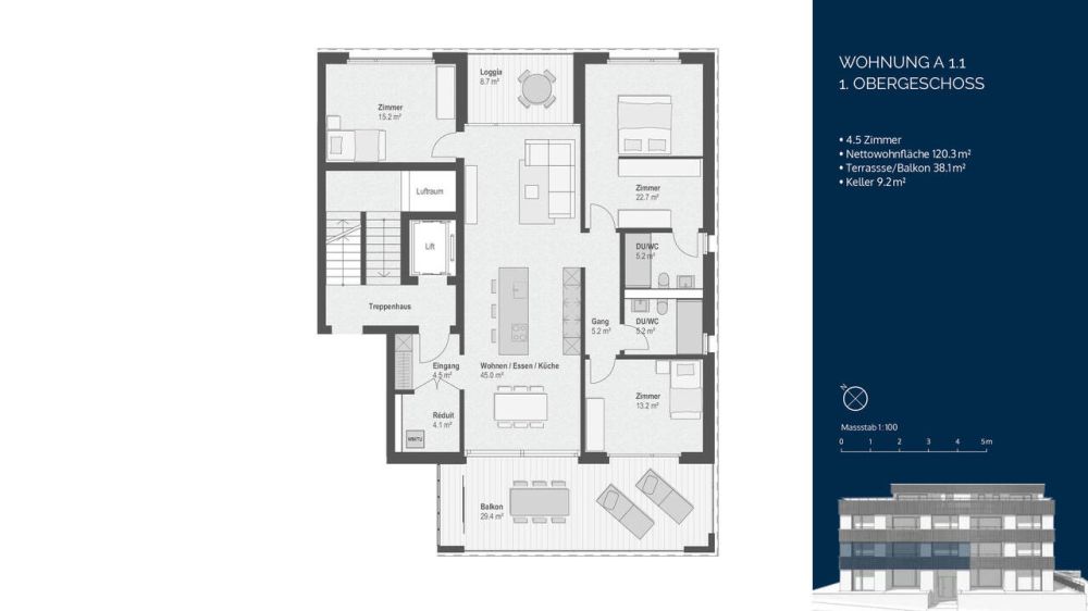 4½-Zimmer-Wohntraum mit Seesicht - Loggia und Balkon inklusive -  Bild 6