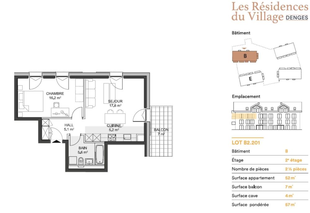 2.5 pièces neuf avec balcon à Denges -  Bild 2