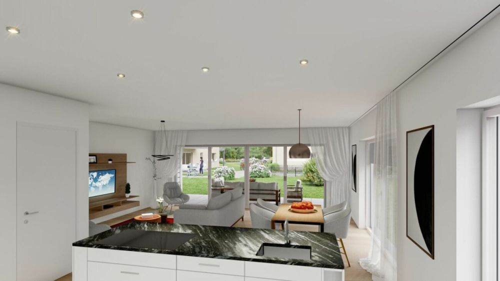 Neubau 6.5-Zi.-Doppeleinfamilienhaus mit Garten in Saland -  Bild 1