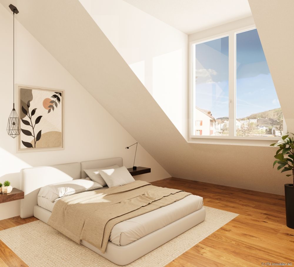 Pintenwirtschaft - neue 3.5-Zimmer-Maisonettewohnung in geschichtsträc - Schlafzimmer