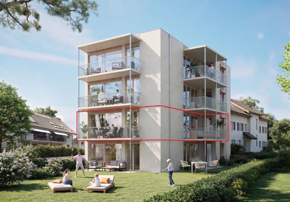 ERABLE 11  Nouvelle PPE de standing  1er étage 4,5 pces  108,8 m² + 2 balcons couverts 20,7 m² - Façade extérieure