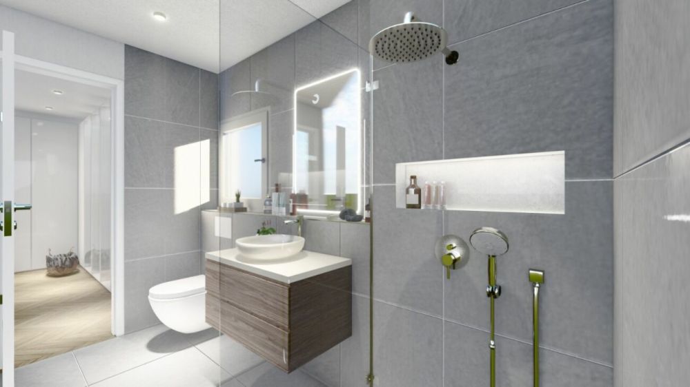 Neubau-Gartenwohnung Nr. 7: 2 Nasszellen, Sitzplatz, 110 m² Garten, Carport, Keller, WM/TU - Bild 3