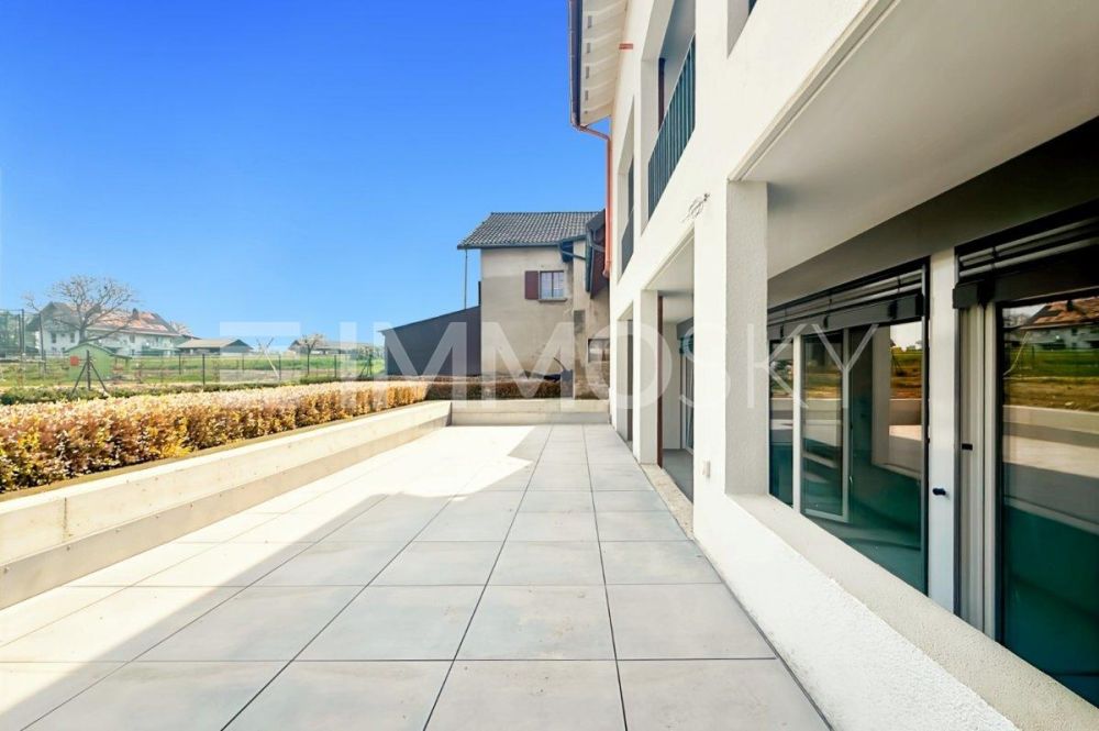 Magnifique appartement 4.5 pièces neuf au coeur de Sullens (lot 1) - Somptueuse terrasse avec vue sur la campagne