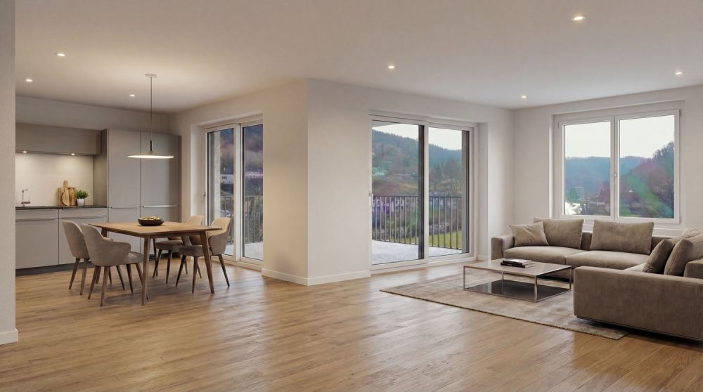 Appartement neuf, labellisé Minergie-P, de 4.5 pièces à St-Ursanne (n° 1.2) -  Bild 1