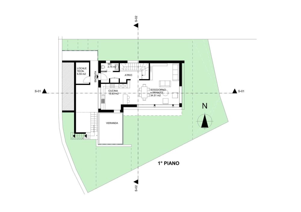 PROGETTO APPROVATO PER MODERNA VILLA DI 4.5 LOCALI A GNOSCA -  Bild 3