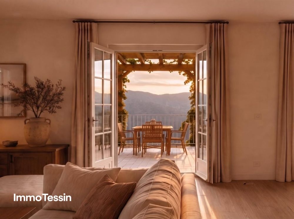 Neues & exklusives 8 Zimmer Haus mit wunderschöner Weitsicht in die Tessiner Bergwelt nähe Lugano - Exklusives Duplex Projekt nahe Lugano b812