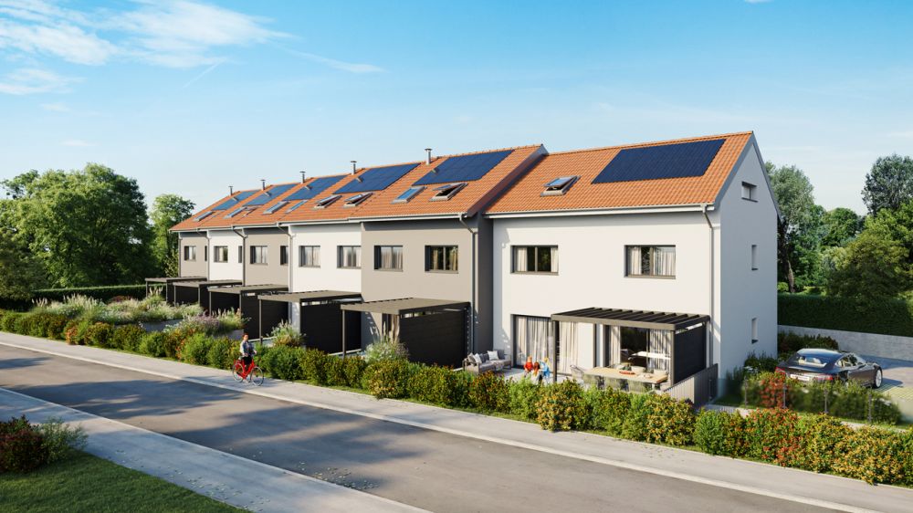 6 VILLAS CONTIGUES PARKING SOUTERRAIN PAC AIR-EAU + PANNEAUX SOLAIRE -  Bild 1