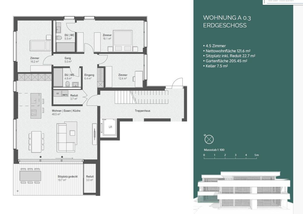 4,5-Zimmer-Spitzenwohnung in bester Lage mit interessanten Aussichten ! -  Bild 10