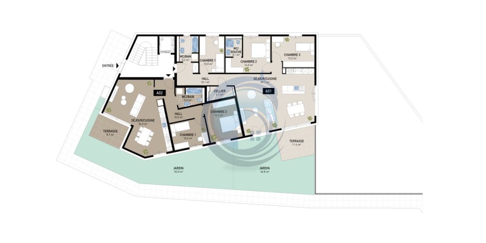 MAGNIFIQUE 4.5 PIÈCES AVEC TERRASSE ET JARDIN - Bild 5