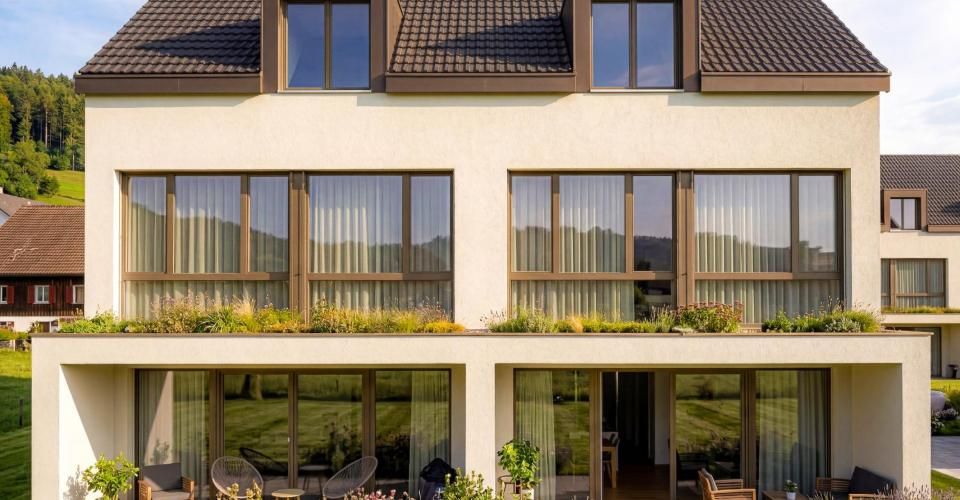 Exklusive 6.5-Zimmer Neubau-Doppeleinfamilienhaus A.1 | Oberkulm AG - Maison jumelée 6.5 pièces - image - 6