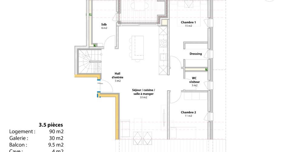 Appartement neuf de 3.5 pièces au 2ème étage - Appartement 3.5 pièces - image - 12