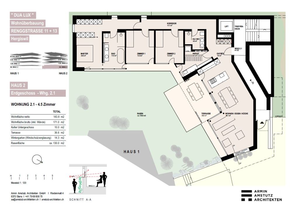 DUA LUX " Exklusive 4.5 Zi.- Gartenwohnung  -  2.1 - Bild 1