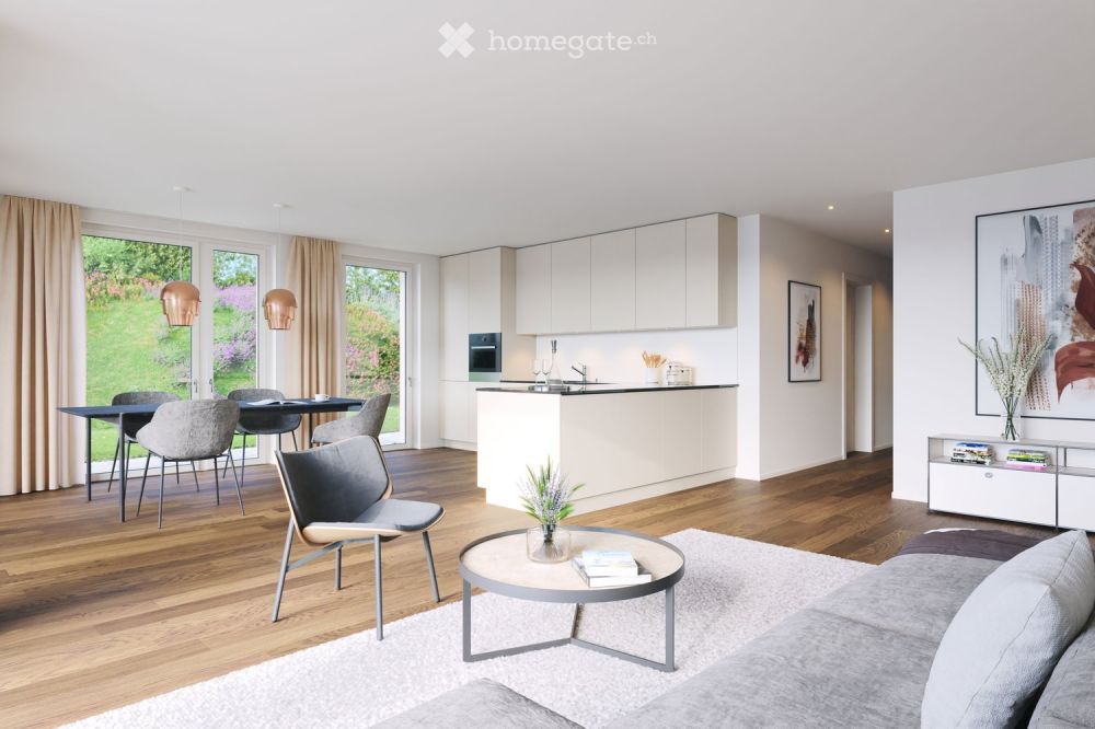 3.5-Zimmer-Neubauwohnung im EG mit 225 m² privatem Umschwung - Bild 1