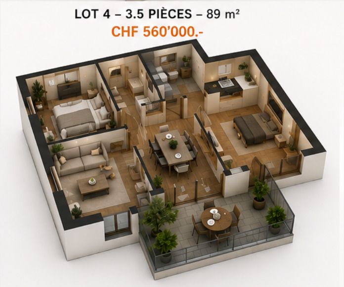 Projet immobilier d'exception au coeur de Cheiry / 6 appartements PPE -  Bild 5