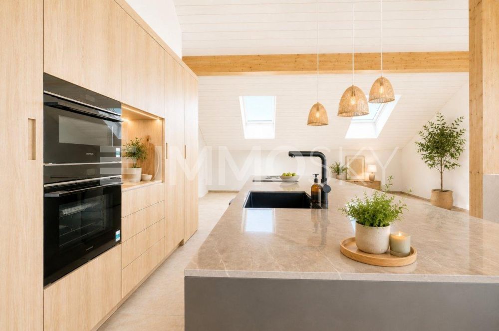 Superbe duplex 4.5 pièces neuf à 4 min. de Cheseaux-sur-Lausanne - Somptueuse cuisine homestaging